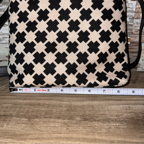 Spartina 449 Daufuskie Island crossbody purse Leather & Linen Black & Tan - Picture 4 of 8